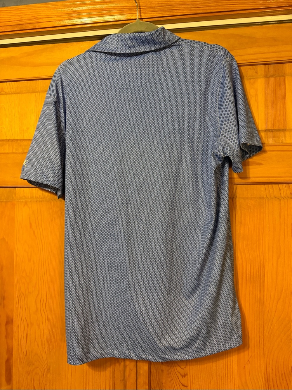 Kenneth Cole Light Blue Micro-Pattern Polo - Picture 8 of 8